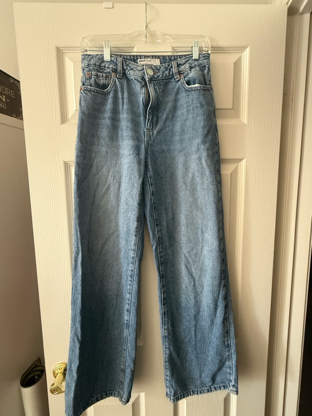 Garage Light Blue High-Rise Wide Leg Jeans
